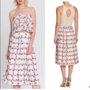 Endless Rose Floral Pleated Skirt